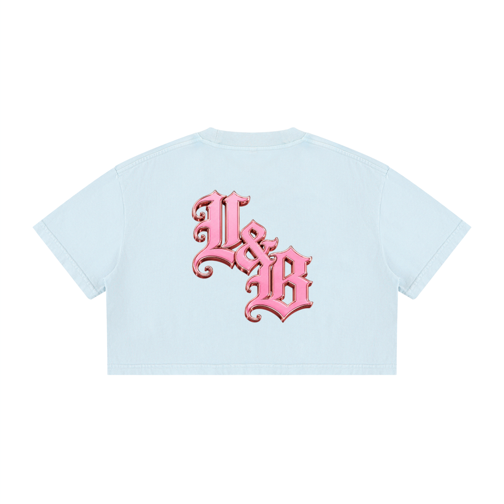 Women's Mineral Wash Cotton Crop T-Shirt
