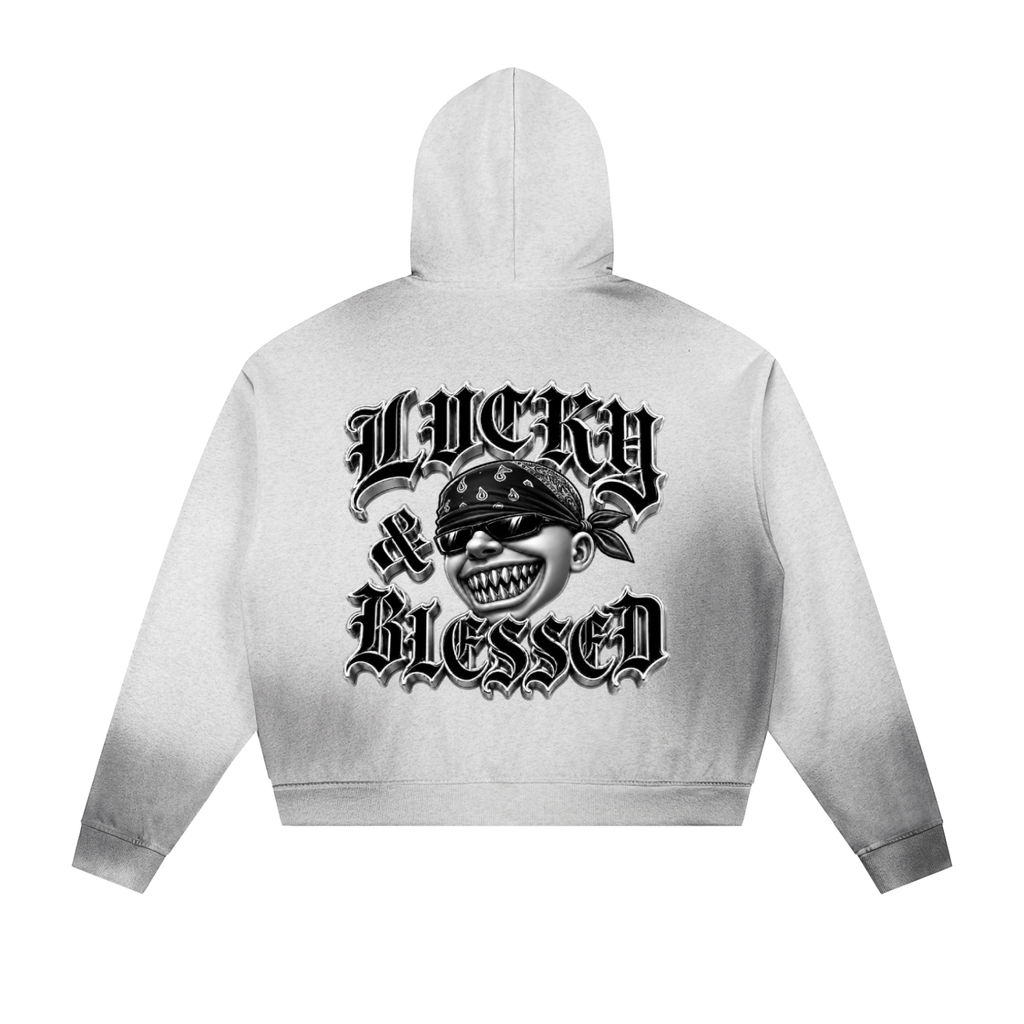 L&b zip-up Hoodie Gray & Blue