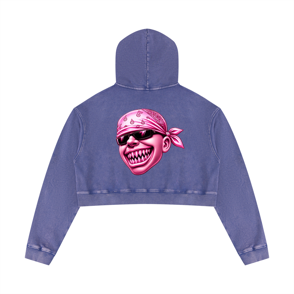 Women’s Mineral Washed Crop Hoodie