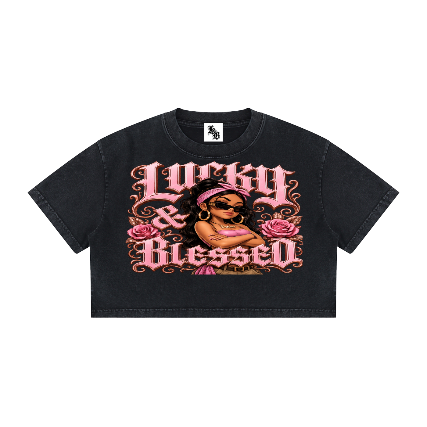 Women's Mineral Wash Cotton Crop T-Shirt