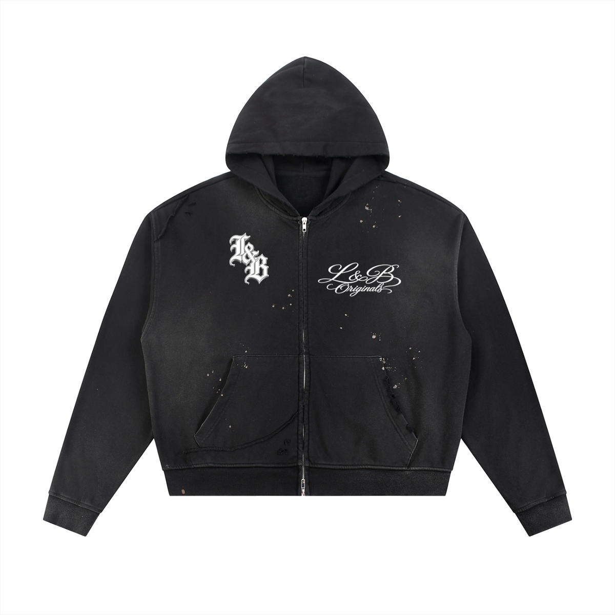 L&B zip-up Hoodie Black