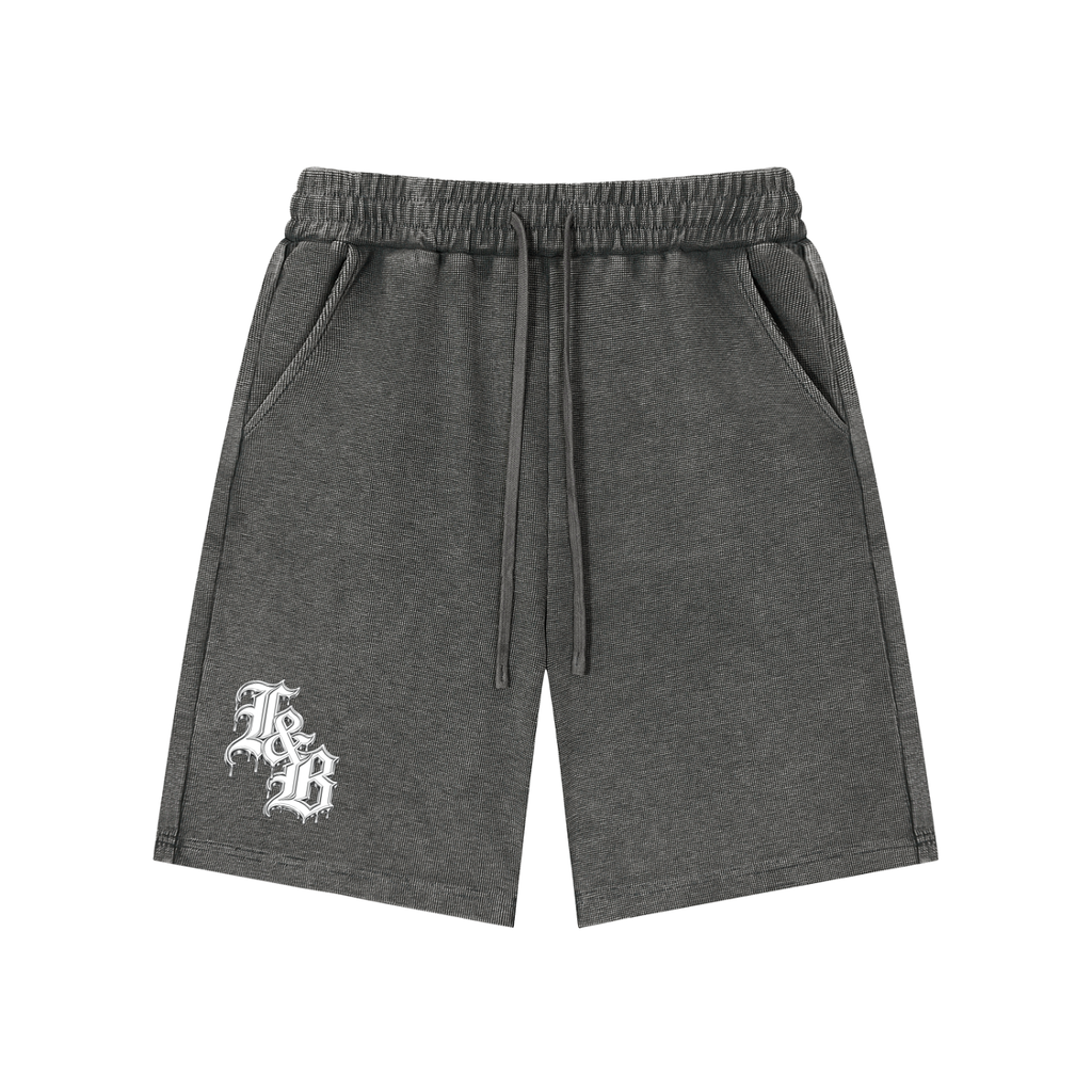 Mineral Wash Waffle Knit Shorts