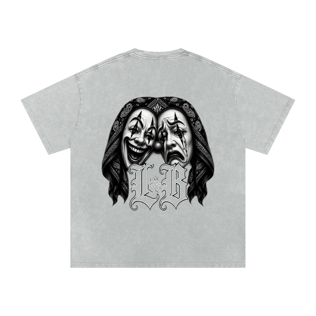 Snow Washed Oversized Cotton T-Shirt