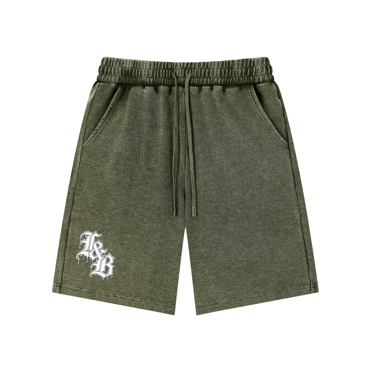 Mineral Wash Waffle Knit Shorts