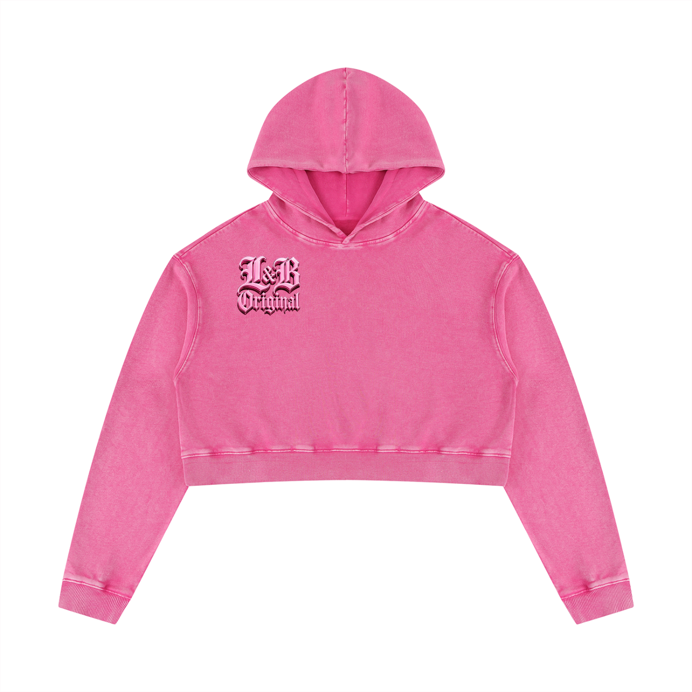 Women’s Mineral Washed Crop Hoodie