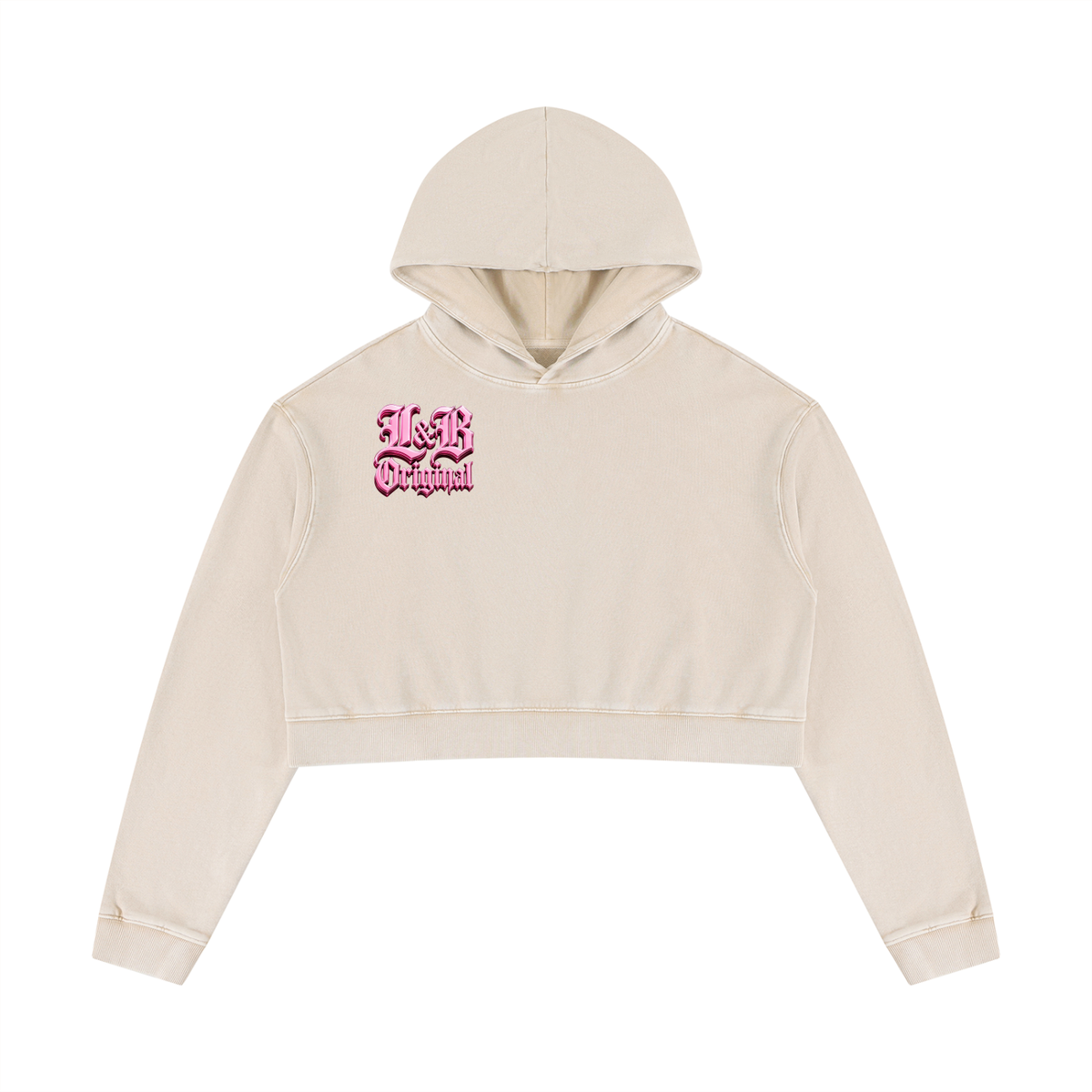Women’s Mineral Washed Crop Hoodie
