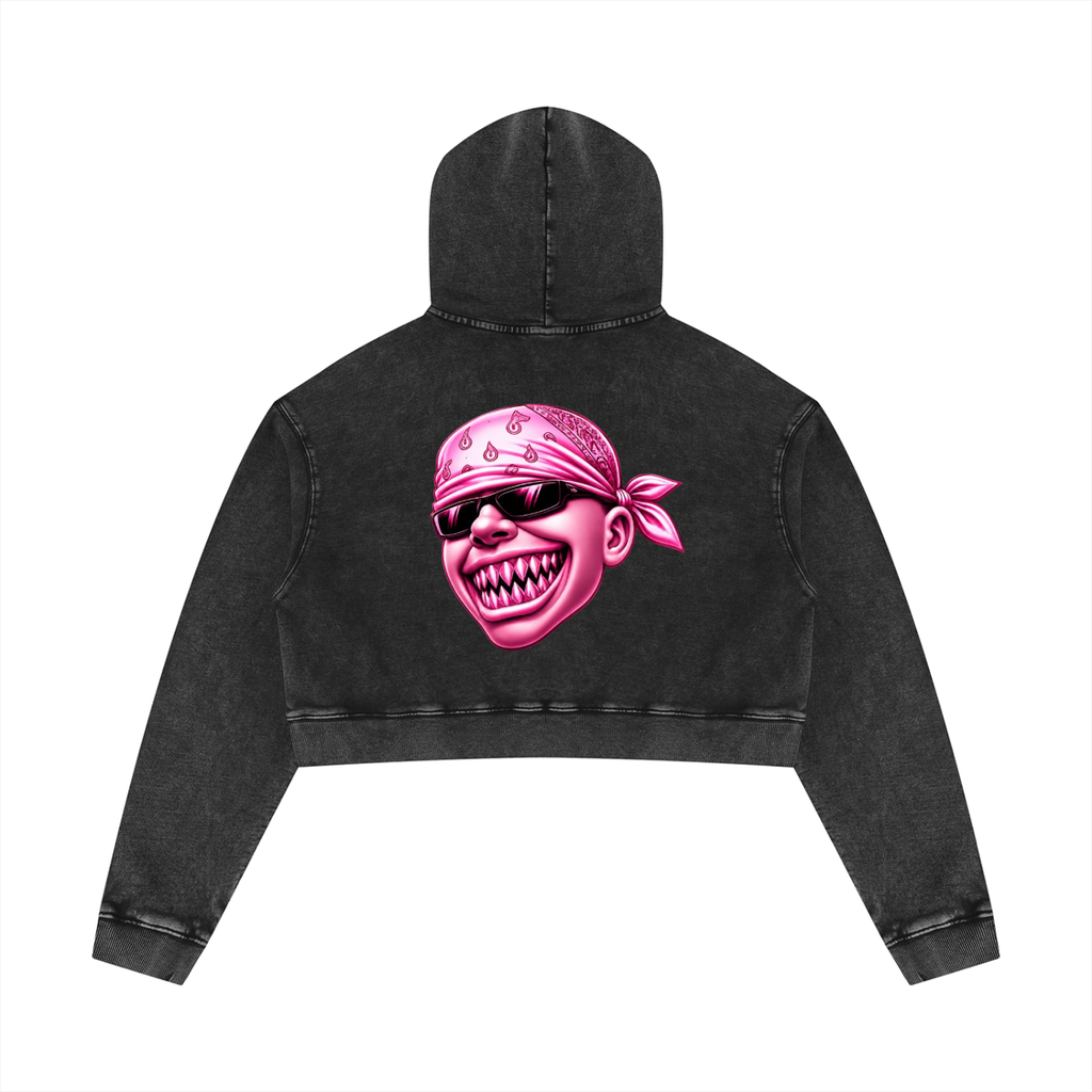 Women’s Mineral Washed Crop Hoodie