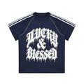 Striped Contrast Stitch T-Shirt