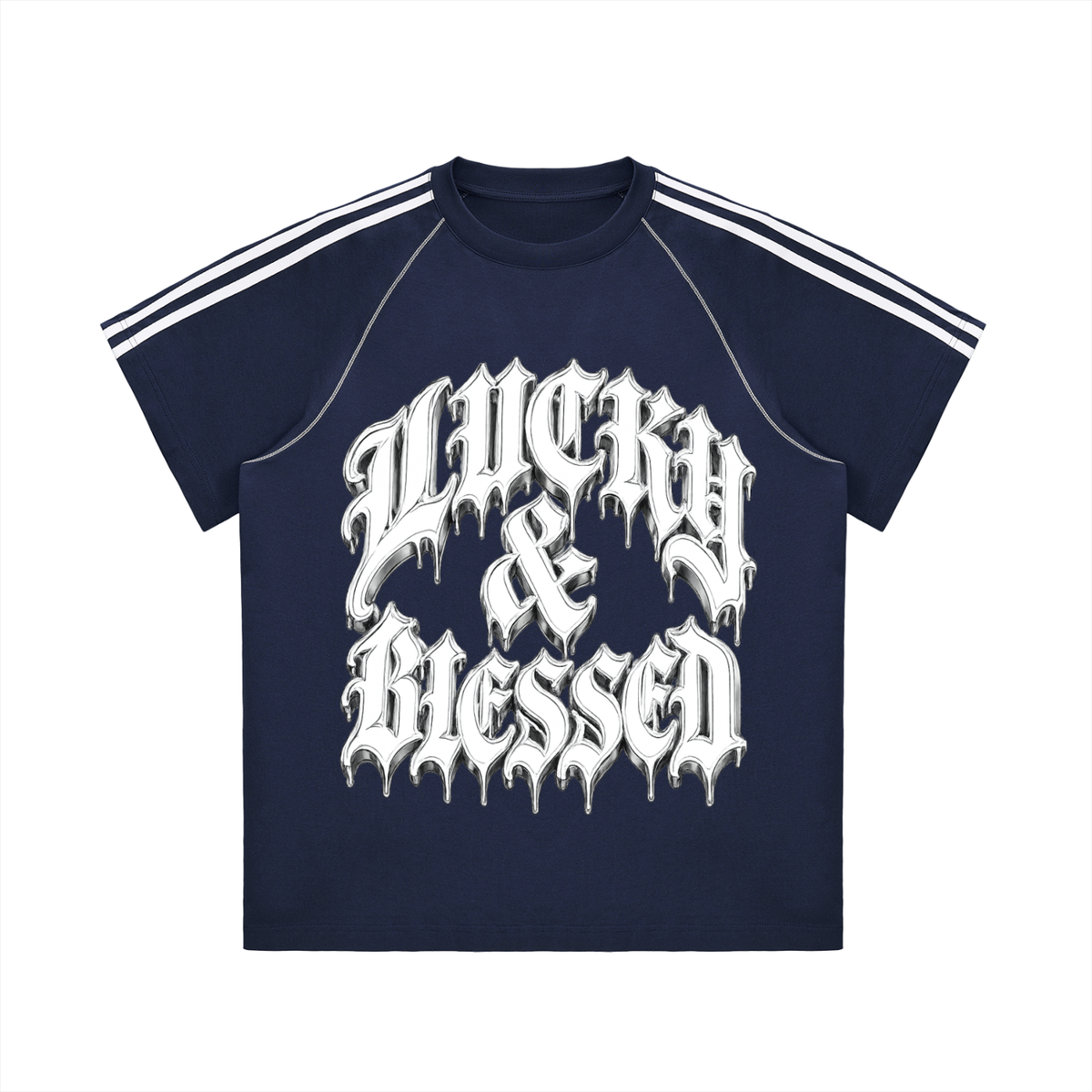 Striped Contrast Stitch T-Shirt