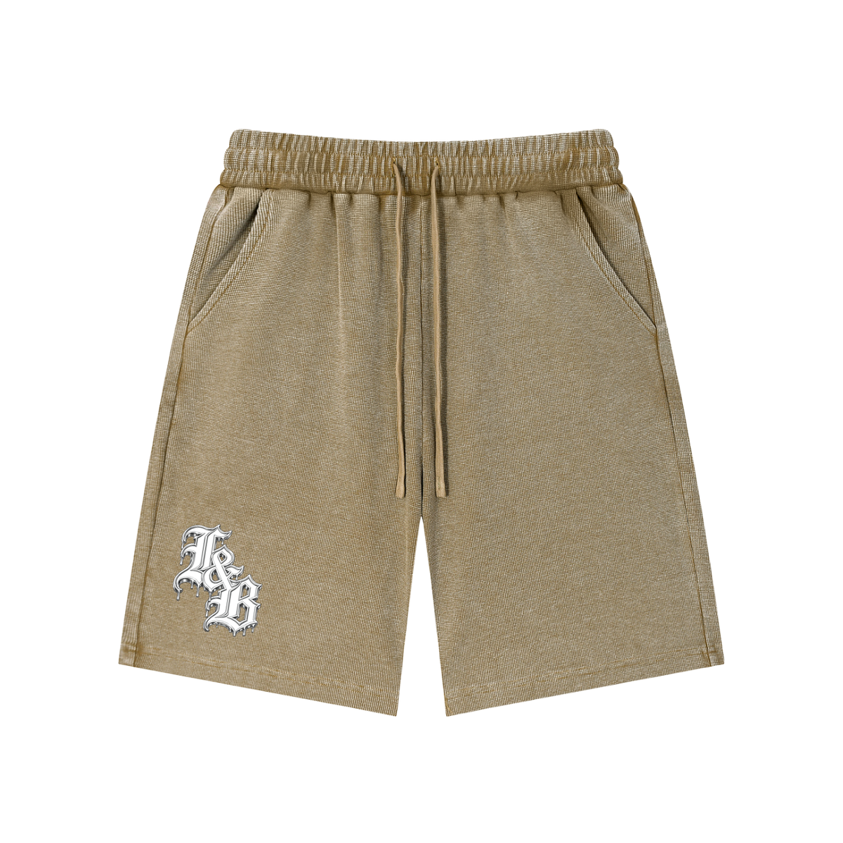 Mineral Wash Waffle Knit Shorts