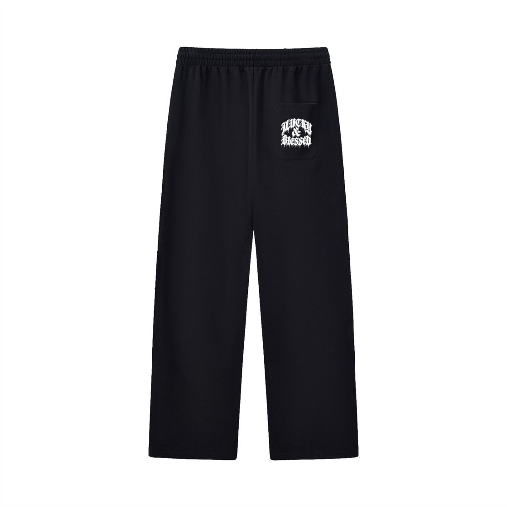 Curved Stripe Straight Sweatpants
