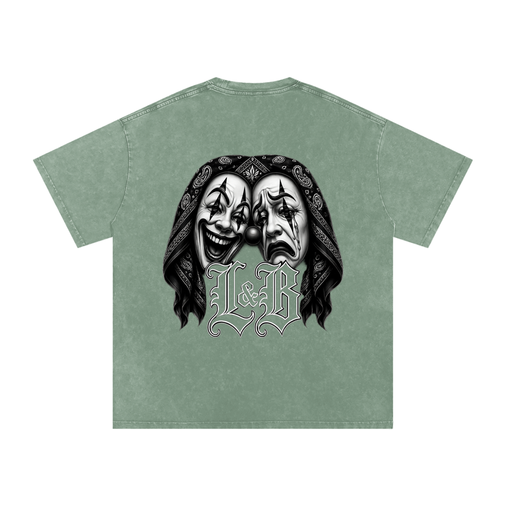 Snow Washed Oversized Cotton T-Shirt