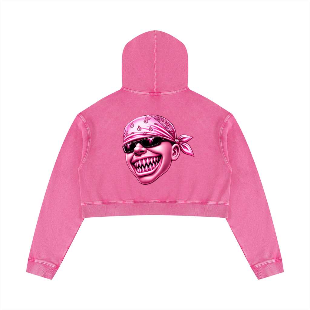 Women’s Mineral Washed Crop Hoodie