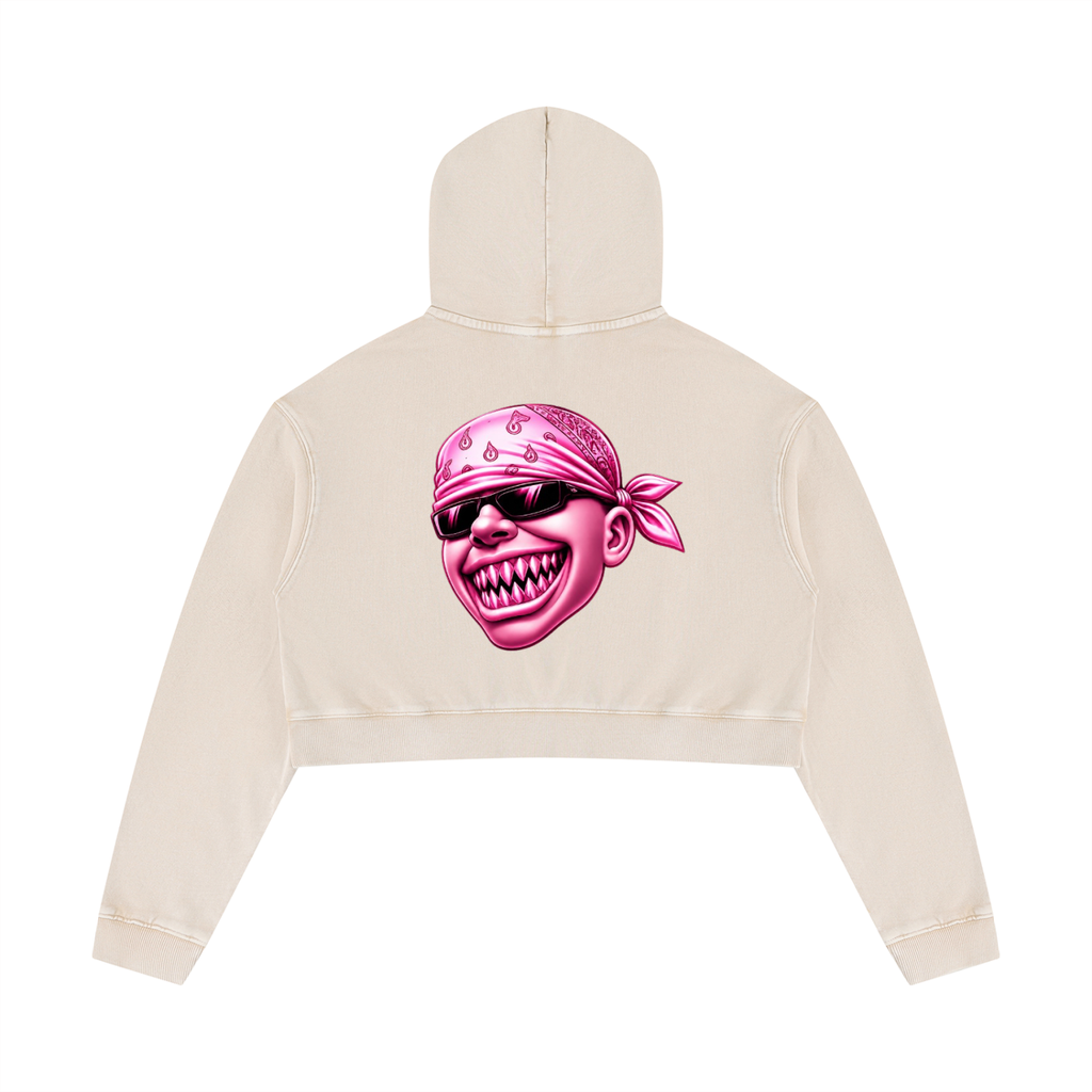 Women’s Mineral Washed Crop Hoodie