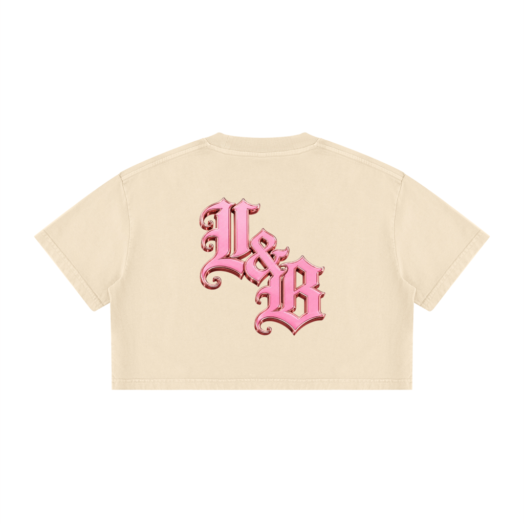 Women's Mineral Wash Cotton Crop T-Shirt