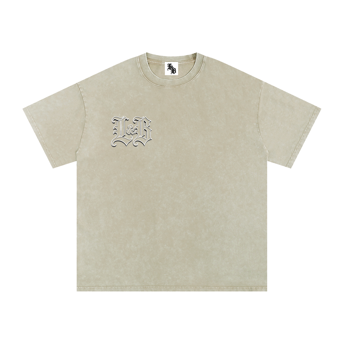 Snow Washed Oversized Cotton T-Shirt
