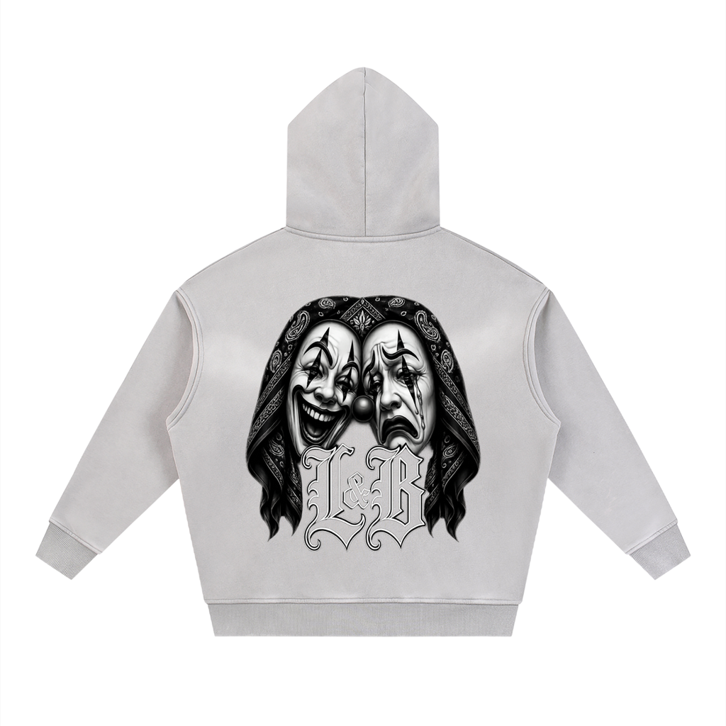 Sunfade Two-way Zipper Boxy Fleece Hoodie