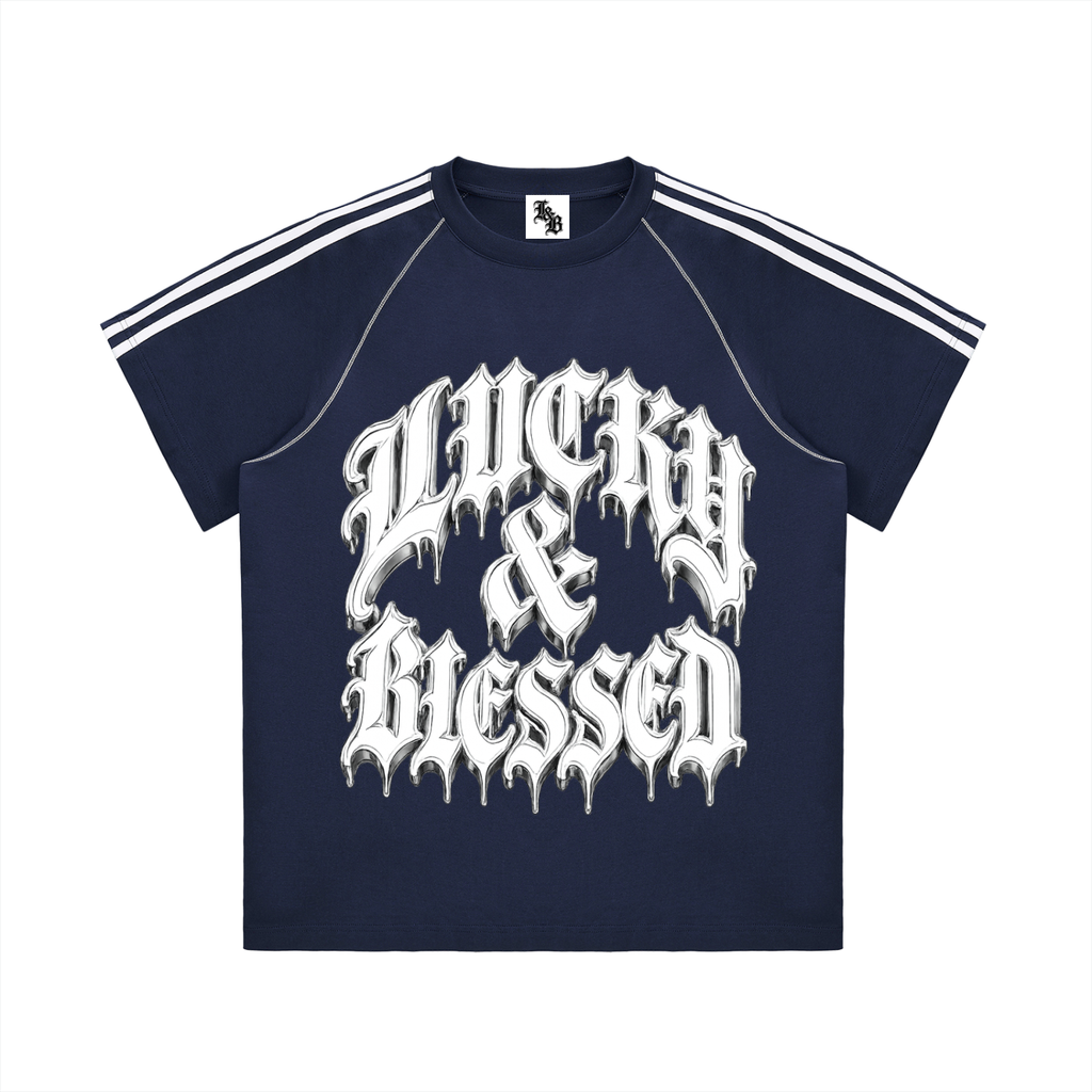 Striped Contrast Stitch T-Shirt