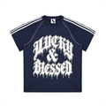 Striped Contrast Stitch T-Shirt