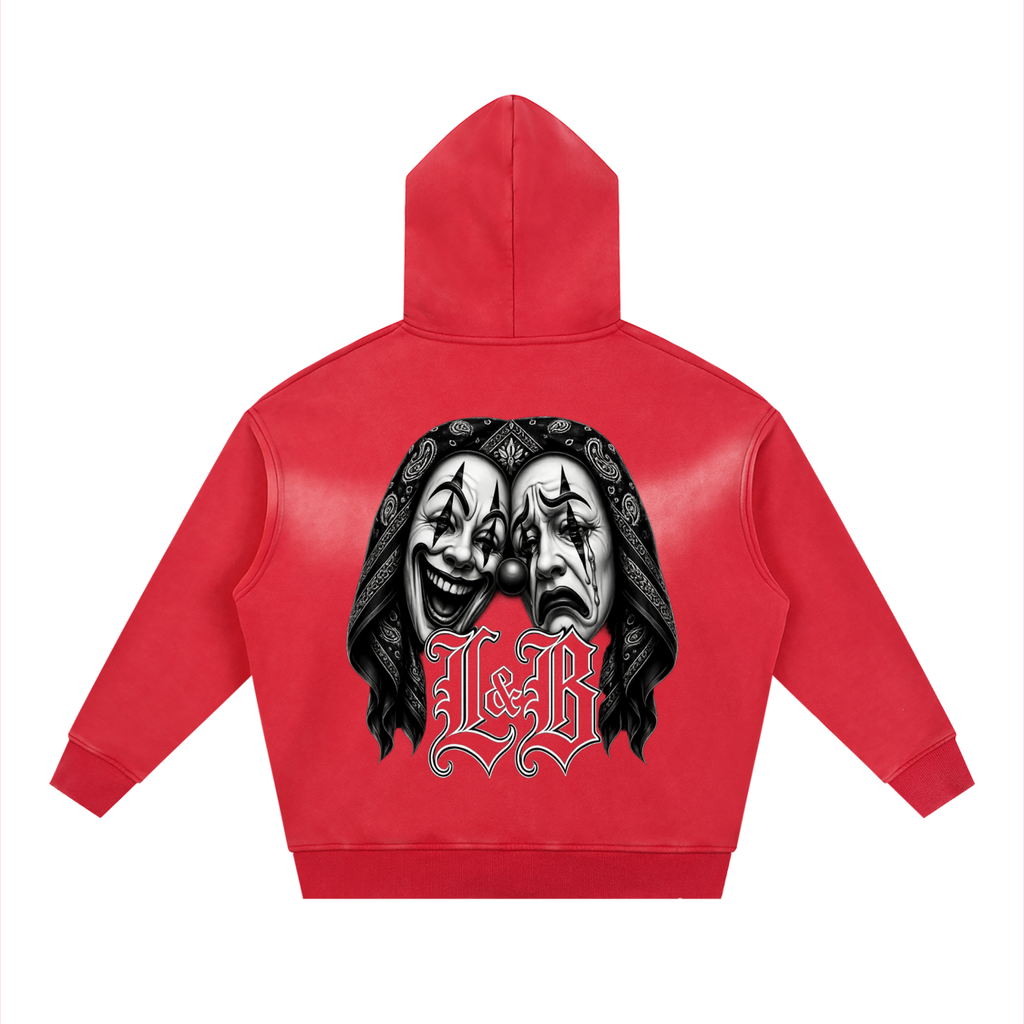 Sunfade Two-way Zipper Boxy Fleece Hoodie