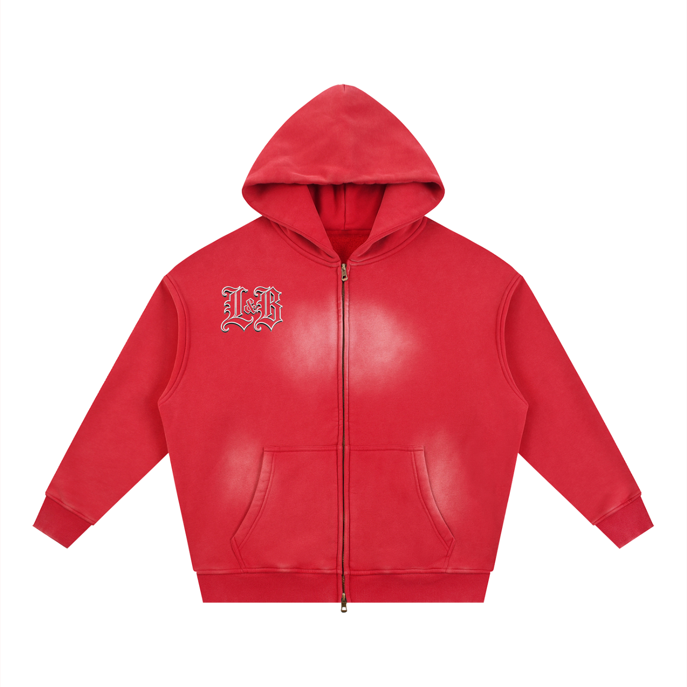 Sunfade Two-way Zipper Boxy Fleece Hoodie