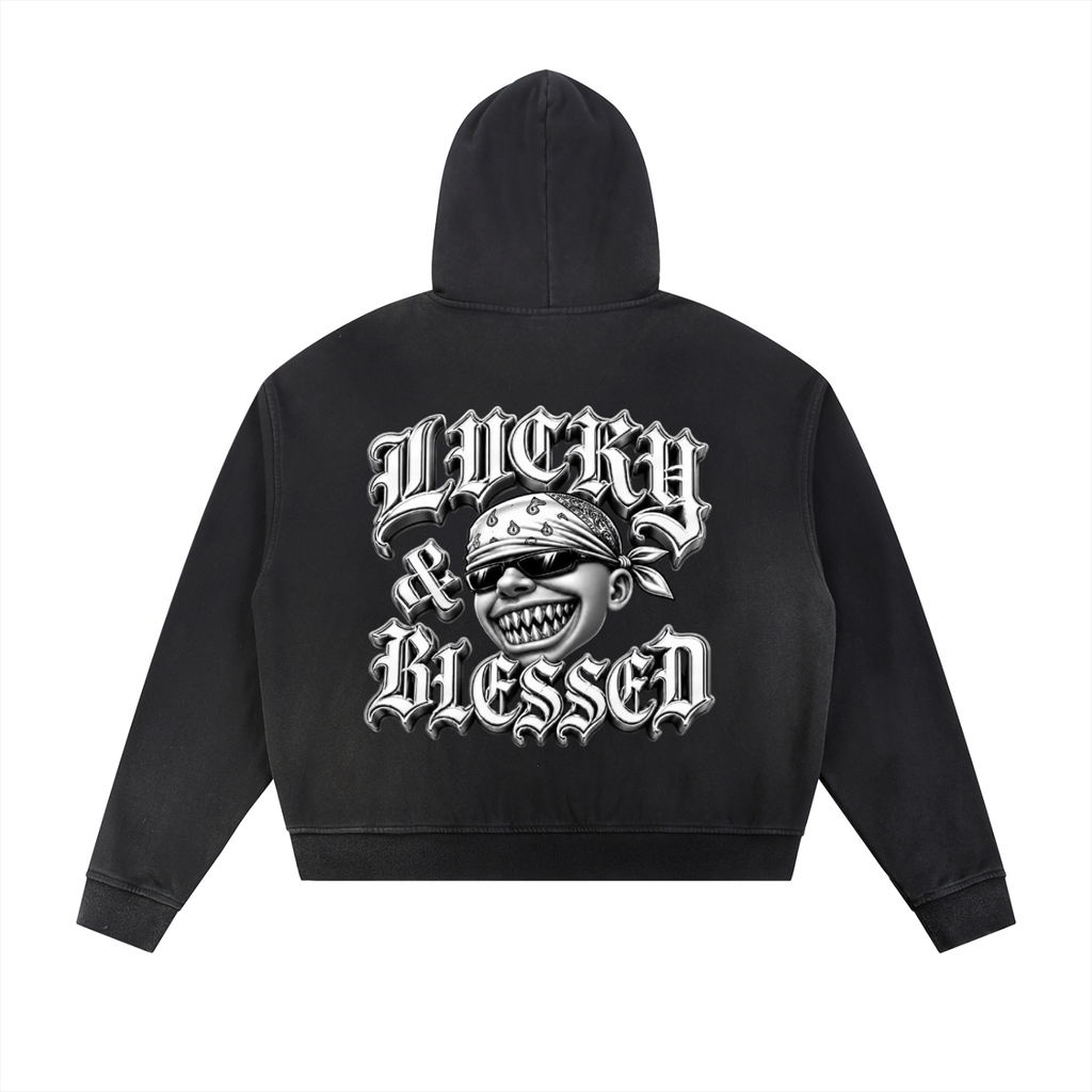 L&B zip-up Hoodie Black
