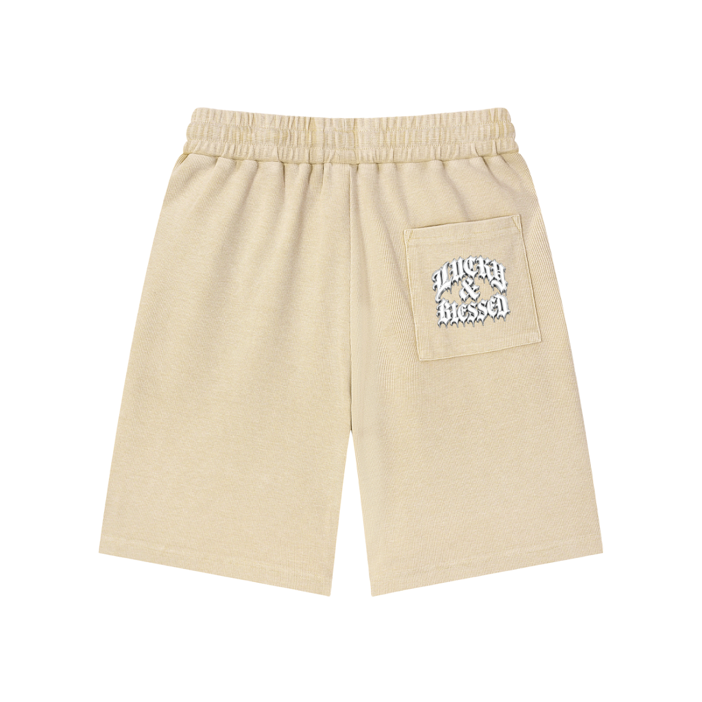 Mineral Wash Waffle Knit Shorts