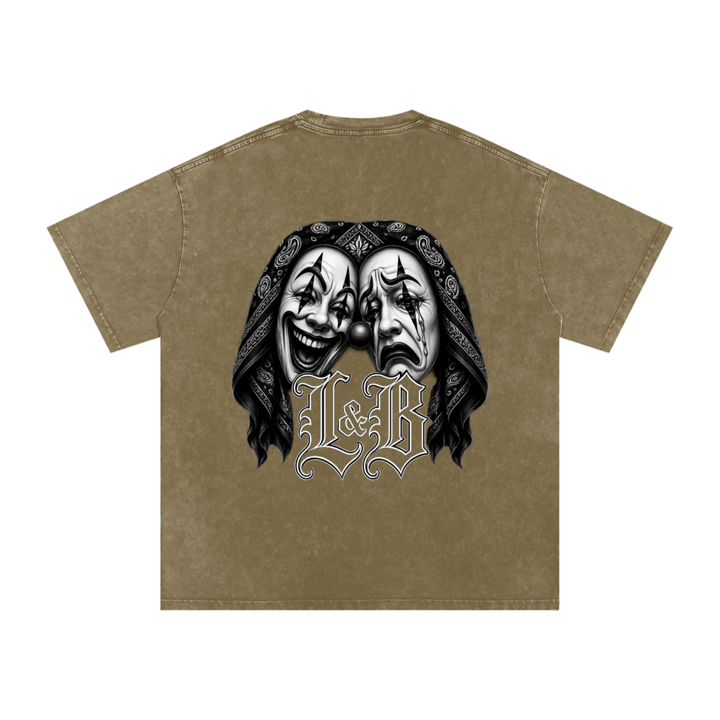 Snow Washed Oversized Cotton T-Shirt